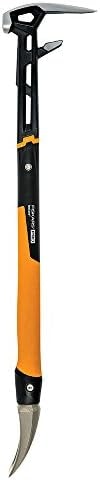 Fiskars Pro IsoCore 30" Wrecking Bar, Shock Absorbing Hammer & Crowbar