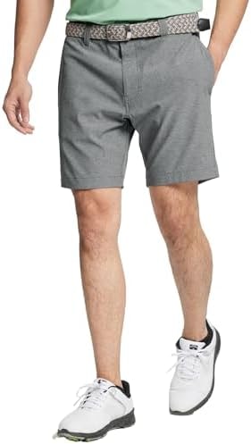 Mens Golf Shorts Performance Moisture Wicking Dri fit Lightweight 7 inch Casual Heather Flat Front Flex Mens Shorts