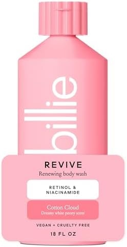 Billie Revive Womens Body Wash, Renewing, Cotton Cloud Scent, 18 Fl Oz