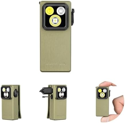 OLIGHT Oclip Ultra Rechargeable EDC Flashlight, UV Light, Olive Green