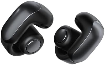 Bose Ultra Open Earbuds - Bluetooth Open Ear Earbuds with OpenAudio for Awareness, Clip-On Design for Comfort, Water Resistant, Up to 48 Hrs of Playtime, Black