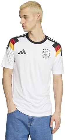 adidas Men's Germany 26 Home Fan Jersey, White, Large