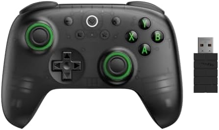 8Bitdo Ultimate 2C Wireless Controller for Windows PC and Android, with 1000 Hz Polling Rate, Hall Effect Joysticks and Triggers, and Remappable L4/R4 Bumpers (Transparent Black)