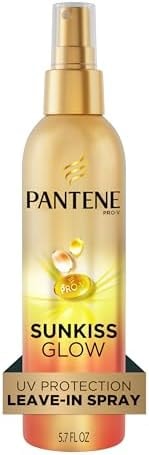 Pantene Sunkiss Glow Multitasking Spray, UV Hair Protection, Repairs Damage, Leave-In Conditioning Treatment, 5.7 oz
