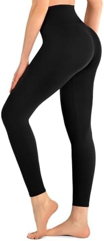 Walifrey Leggings for Women,High Waisted Soft Yoga Pants for Gym Black XXL