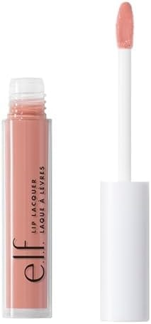 e.l.f. Lip Lacquer, Hydrating Lip Gloss, Non-Sticky Ultra-Shine with Vitamin A & E, Vegan & Cruelty-Free, Whisper Pink