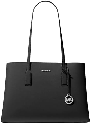 Michael Kors Ruthie Medium Tote Bag, Silver-Tone Hardware/Black