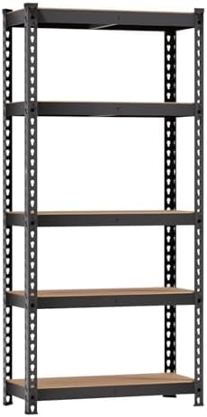 BestOffice 5 Tier Storage Shelves Adjustable Garage Shelves 15.7" D x 35.4" W x 72" H Heavy Duty Garage Shelving with Premium Materials MDF Boards for Kitchen Basement Warehouse Pantry