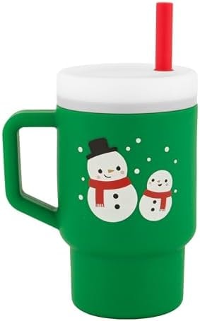 Infantino My 1st Tumbler 9 Oz Silicone Sippy Cup, Green Snow