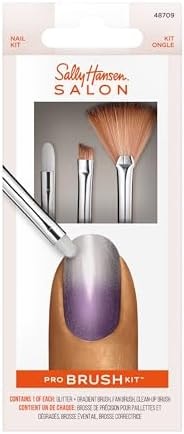 Sally Hansen Nail Salon Pro Brush Kit | Nail Art Brush Set with Precision Detailing Tools | Create Lines, Stripes & Designs | Easy-to-Use Nail Art Brushes