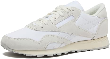 Reebok Classic Nylon Mens Sneakers Tennis Shoes, White/Barely Grey/Chalk, 3.5