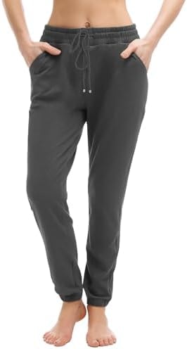 Walifrey Joggers with Pockets, Drawstring Sweatpants Women DeepGrey S