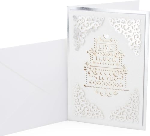 Hallmark Signature Wedding Card (Live Laugh Love)