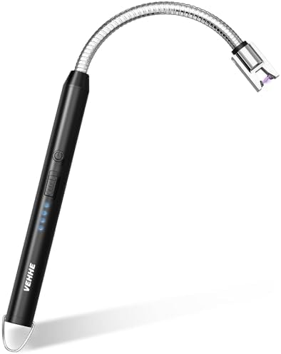 VEHHE Electric Candle Lighter, Flexible Neck Windproof USB C Rechargeable