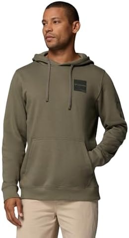 Columbia Men's Trek Long Sleeve Hoodie, Stone Green/Boxy Brand, X-Small