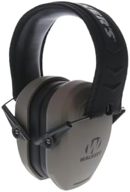 Walker's Razor Slim Passive Earmuff - Ultra Low-Profile Earcups - Flat Dark Earth (GWP-RSMPAS-FDE) - 27dB Noise Reduction Rating for Shooting and Hunting