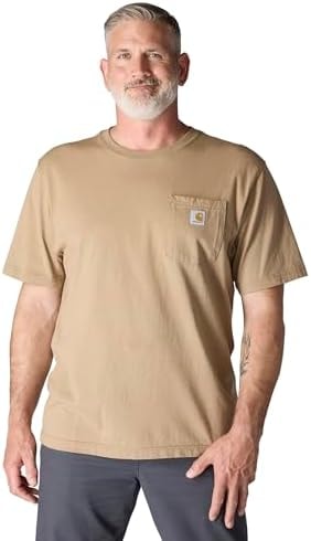 Carhartt Men's Iconic K87 Pocket T-Shirt, Desert, Large