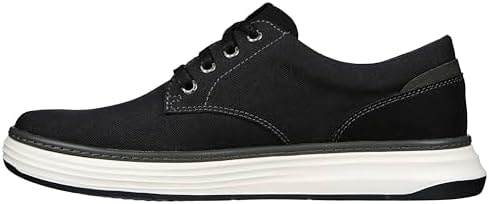 Skechers Men's Moreno Canvas Oxford Shoe, Black, 10