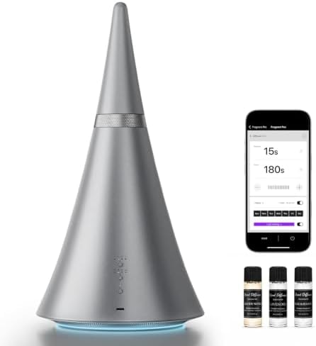 Waterless Essential Oil Diffuser,Bluetooth App Control for Large Rooms