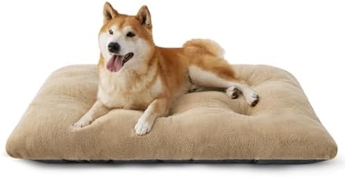 Bedsure Washable Dog Crate Beds Large Sized Dog, Fluffy Pet Pillow, 35x23"