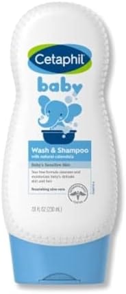 Cetaphil 2-in-1 Baby Shampoo & Body Wash, Tear Free, Calendula, 7.8oz