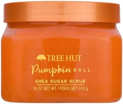 Tree Hut Pumpkin Roll Body Scrub, Fall Scented Body Care, 18 Oz
