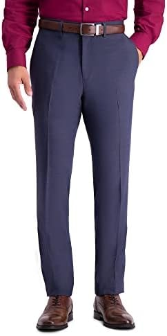 Kenneth Cole REACTION mens Premium Stretch Texture Weave Slim Fit Dress Pants, Medium Blue, 32W x 30L US