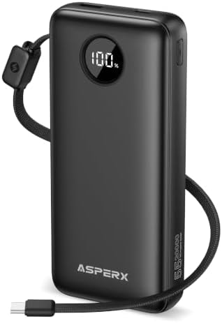 AsperX 45W Portable Charger, 20000mAh Power Bank Fast Charging Battery Pack