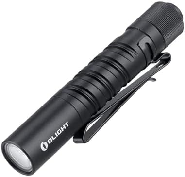 OLIGHT I3T EOS 180 Lumens Dual-Output Slim EDC Flashlight for Camping and Hiking, Tail Switch Flash Light with AAA Battery (Black)