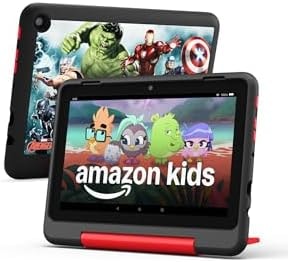 Amazon Fire HD 8 Kids Pro tablet, ages 6-12. Bright 8" HD screen, includes ad-free content, parental controls, 13-hr battery, slim case for older kids, 32GB, Marvel Avengers