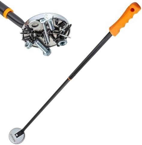 NEIKO 53428A Telescoping Magnetic Pickup Tool, Heavy Duty 50 Pound, 36.5-Inch-Long Magnet Stick, Large Magnet with Handle, Extendable Nail Sweeper, Magnetic Wand