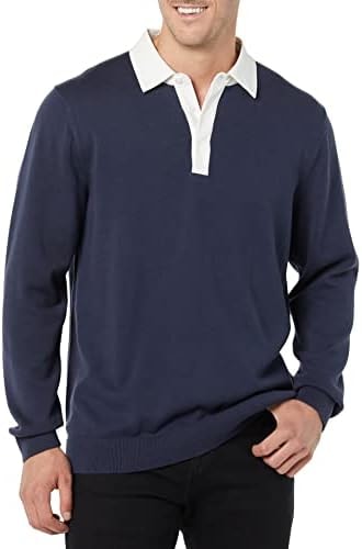 Amazon Essentials Men's Rugby Sweater, Dark Navy, XX-Large