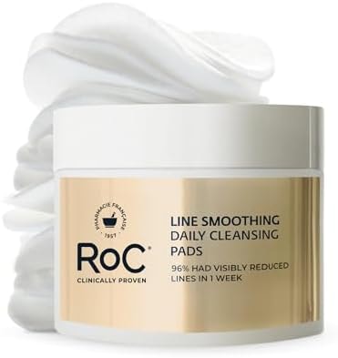 RoC Resurfacing Disks, Line Smoothing Exfoliating Makeup Remover Pads 28 CT