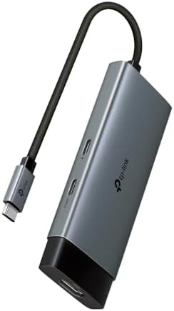 TP-Link USB C Hub 5-in-1 Multiport Adapter (UH5020C) | 4K@60Hz HDMI, 100W Power Delivery, 1×USB-C, 2× USB-A Data Ports | 5Gbps High-Speed Dongle | Compatible w/MacBook and More | Plug and Play