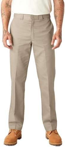 Dickies Mens Original Flex Work Pants, Desert Sand, 32W x 34L US