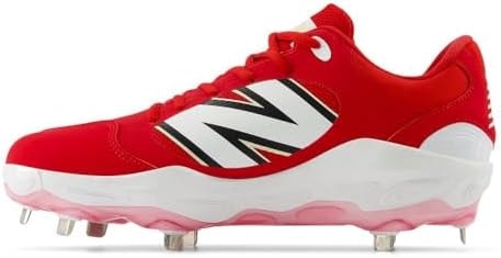 New Balance Men's Fresh Foam X 3000 V7 Baseball Shoe, Team Red/White, 5 M