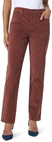 Gloria Vanderbilt Womens Amanda Corduroy Slim High Rise Pant Standard