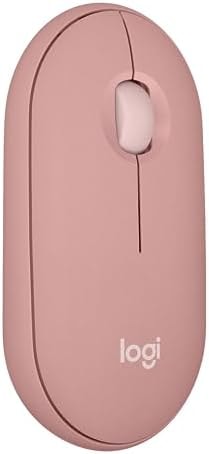 Logitech Pebble Mouse 2 M350s Slim Bluetooth Wireless Mouse, Portable, Lightweight, Customizable Button, Quiet Clicks, Easy-Switch for Windows, macOS, iPadOS, Android, Chrome OS - Tonal Rose