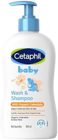 Cetaphil Baby Wash & Shampoo ,Tear Free, Paraben, Colorant and Mineral Oil Free, 13.5 Fl. Oz (Packaging May Vary)