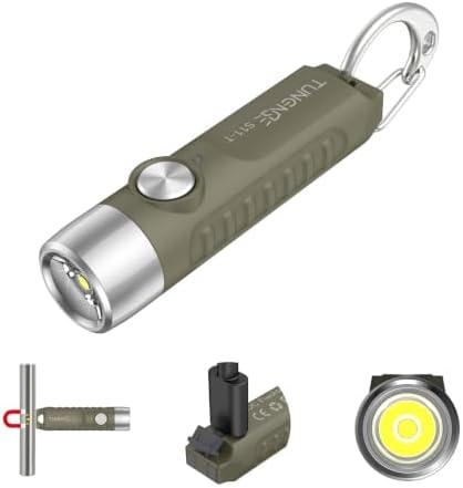 S11-T Rechargeable EDC Keychain Flashlight with Magnet,500Lm Pocket Light