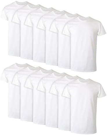 Hanes Men's Undershirt Packs, Stay-Tucked Soft Cotton Undershirts, Best Undershirts for Men, White/Black/Asstd Multipacks