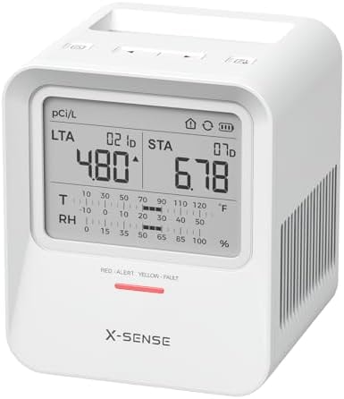 X-Sense Radon Detector for Home, Audible & Visual Alerts, XR0B-SR