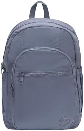 PUMA Women's Cypher Backpack in Crinkle Nylon with Laptop Sleeve, Luggage Strap & Media Pocket, Grey Sky, One Size