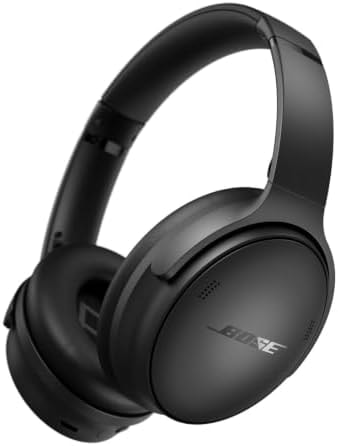 Bose QuietComfort Headphones - Wireless Bluetooth Headphones, Active Over Ear Noise Cancelling and Mic, USB-C Charging, Deep Bass, Up to 24 Hours of Playtime, Black