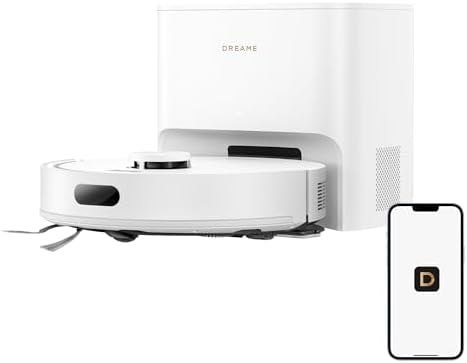 DREAME D20 Air Plus Robot Vac and Mop Combo with 20,000Pa Suction, Anti-Tangling Tech, Auto-Emptying Dock, Deep Carpet Cleaning and Smart Navigation White