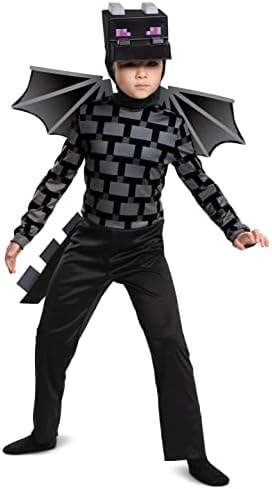 Disguise Minecraft Ender Dragon Costume for Kids, Video Game Inspired Character Outfit, Classic Child Size Medium (7-8) Black (105099K)