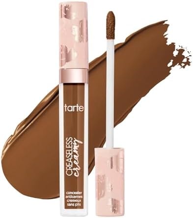tarte creaseless creamy full-coverage concealer – Waterproof Hydrating Longwear, Niacinamide & Caffeine for covering Dark Circles & Blemishes, Vegan & Cruelty-Free, full size, 57G rich golden