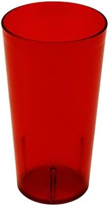 G.E.T. 6632-1-R Heavy-Duty Plastic Restaurant Tumblers, 32 Ounce, Red (Set of 12)