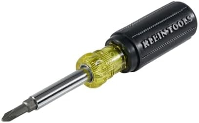 Klein Tools 32476 5-In-1 Multi-Bit Screwdriver / Nut Driver with 2 Slotted, 2 Philips, and 1 Nut Driver Tip