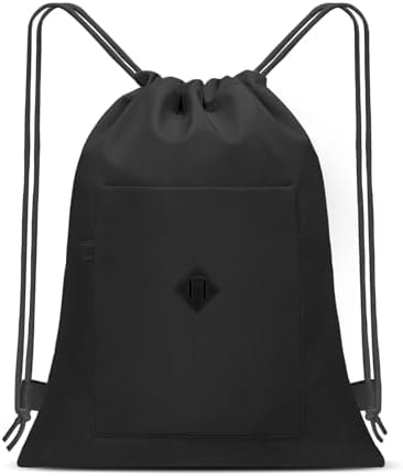BAVELOE Drawstring Backpack with Pocket, Sports Gym Sackpack for Women